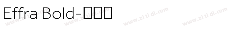 Effra Bold字体转换